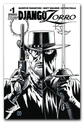 Django Zorro #2 (2014) black & white hardman cover