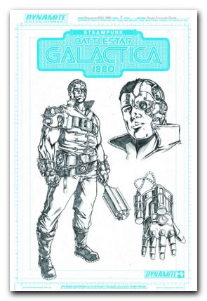 Steampunk Battlestar Galactica 1880 #4 (2014) variant a
