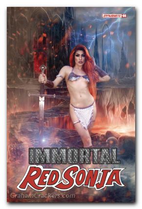 Immortal Red Sonja #8 cover e cosplay