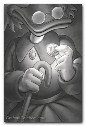 Ducktales #1 (2024) cover s quah b&w virgin variant
