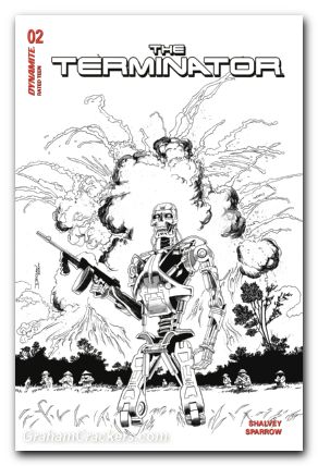 Terminator #2 (2024) cover k shalvey line art variant