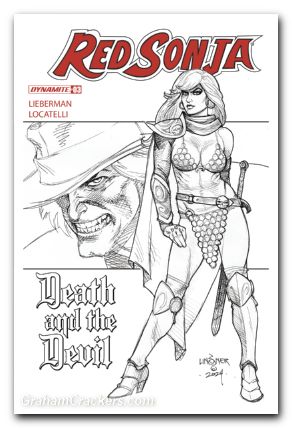 Red Sonja Death And The Devil #3 cover h linsner line art variant