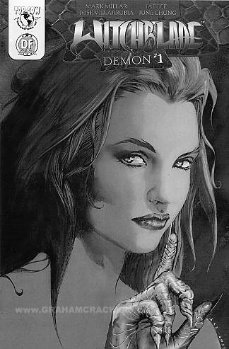 Witchblade Demon #1 (2003) black and white cover