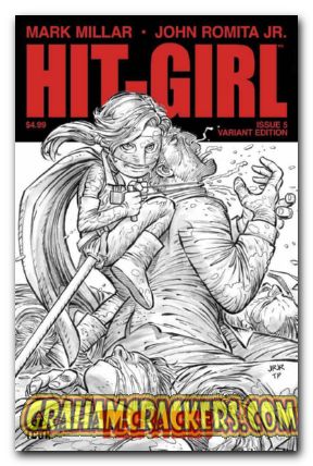 Hit-Girl #5 (2012) Romita Jr Black & White variant