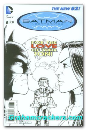 Batman Incorporated #6 (2012) b&w variant cover