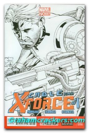 Cable and X-Force #1 quesada sketch cover