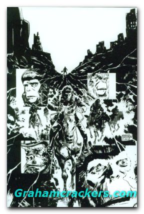 Planet of the Apes Cataclysm #5 black & white cover