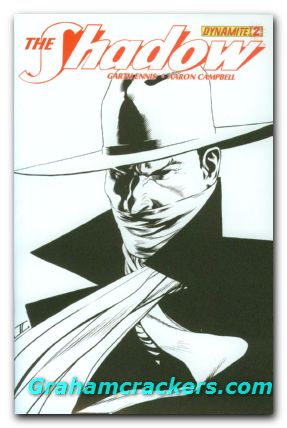 Shadow #2 (2012) cassaday black and white cover