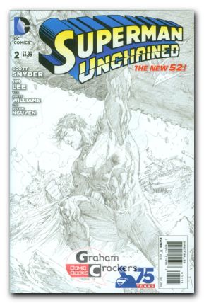 Superman Unchained #2 (2013) black and white variant