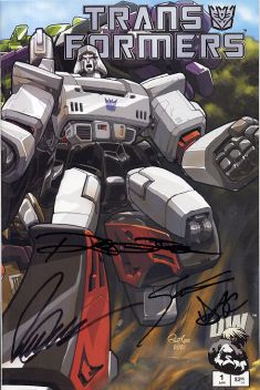Transformers Generation 1 #1 (2002) decepticons cover signed & numbered