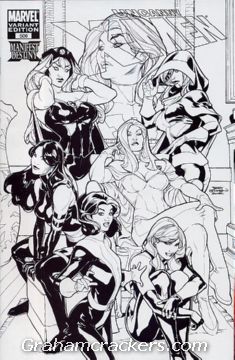 Uncanny X-Men #500 (1981) dodson black & white variant