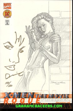 X-Men the Movie Prequel Rogue (2000) df signed sketch exclusive