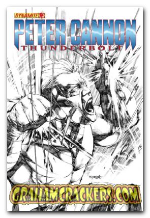 Peter Cannon Thunderbolt #4 (2012) segovia b & w cover