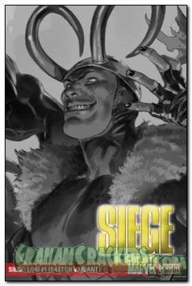 Siege Loki #1 (2010) Black & White variant