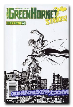 Green Hornet Strikes #5 (2010) black and white incentive