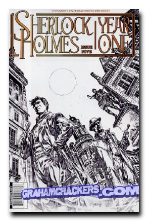 Sherlock Holmes Year One #5 (2011) black & white cover