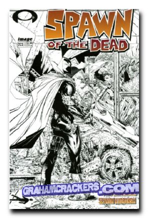 Spawn #223 (1992) cover b mcfarlane b&w variant