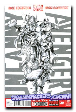 Uncanny Avengers #1 (2012) black & white variant