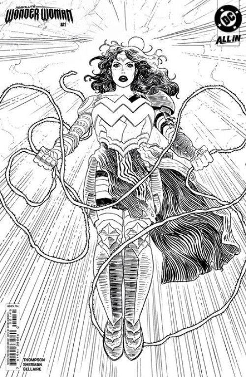Absolute Wonder Woman #1 (2024) fourth print sherman b&w variant