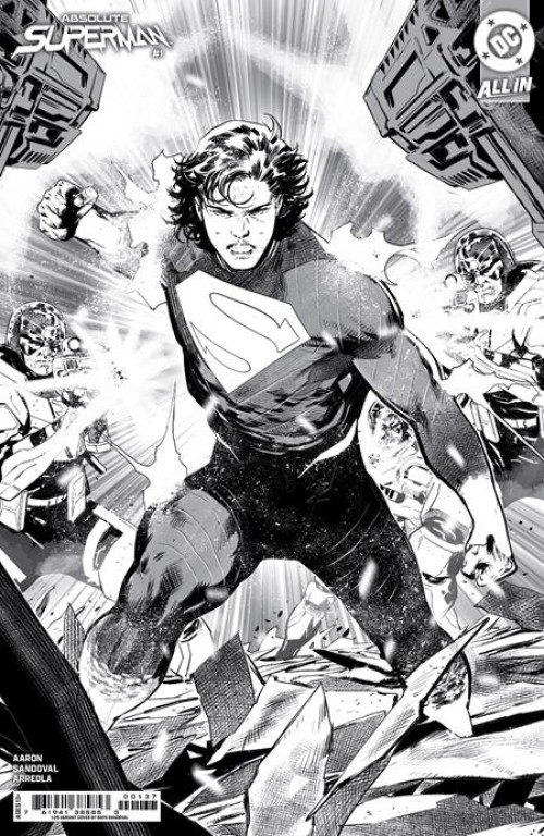 Absolute Superman #1 (2024) third print sandoval b&w variant