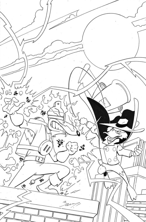 Darkwing Duck #1 (2025) cover z bagley line art virgin variant