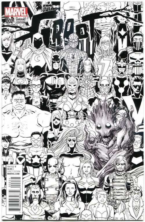 Groot #2 (2015) sdcc 2015 b&w variant
