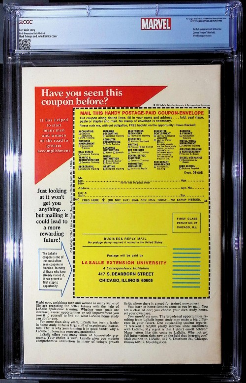 Incredible Hulk #181 (1962) CGC 8.0