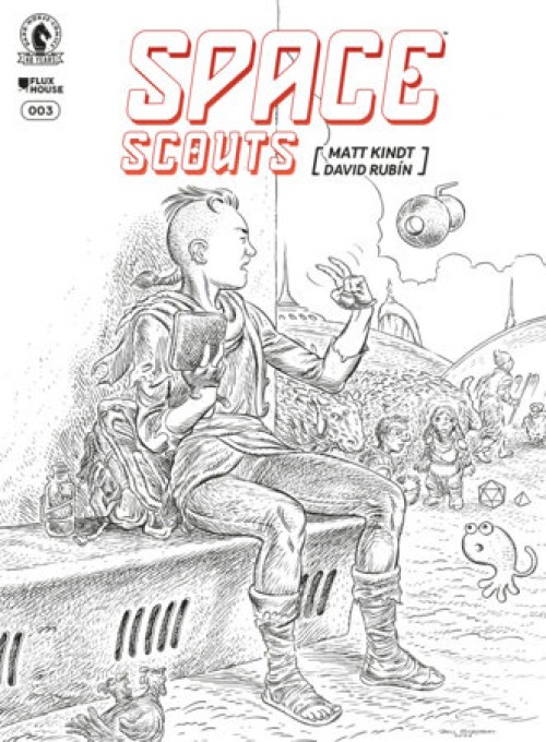 Space Scouts #3 (2025) cover c kindt b&w variant