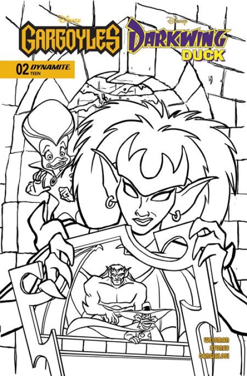 Gargoyles Darkwing Duck #2 (2026) cover k stones b&w variant