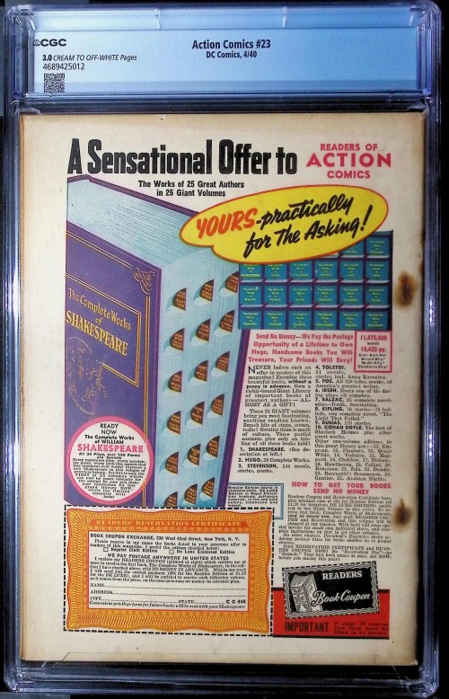 Action Comics #23 (1938) CGC 3.0