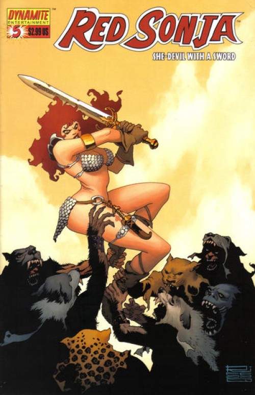 Red Sonja #5 (2005) cover b risso variant