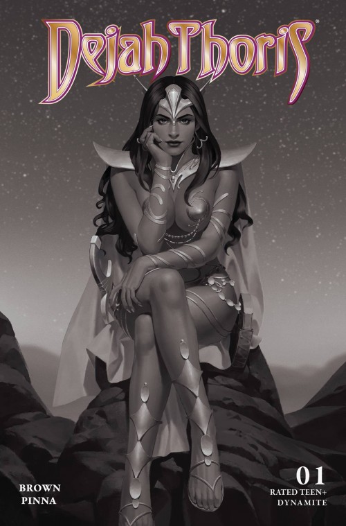 Dejah Thoris #1 (2023) cover x yoon b&w variant