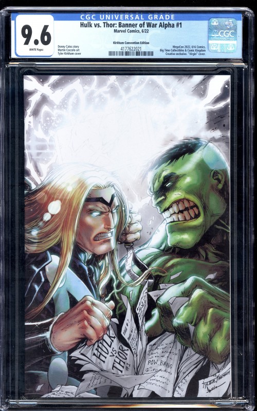 Hulk Vs Thor Banner Of War Alpha #1 Kirkham convention variant CGC 9.8