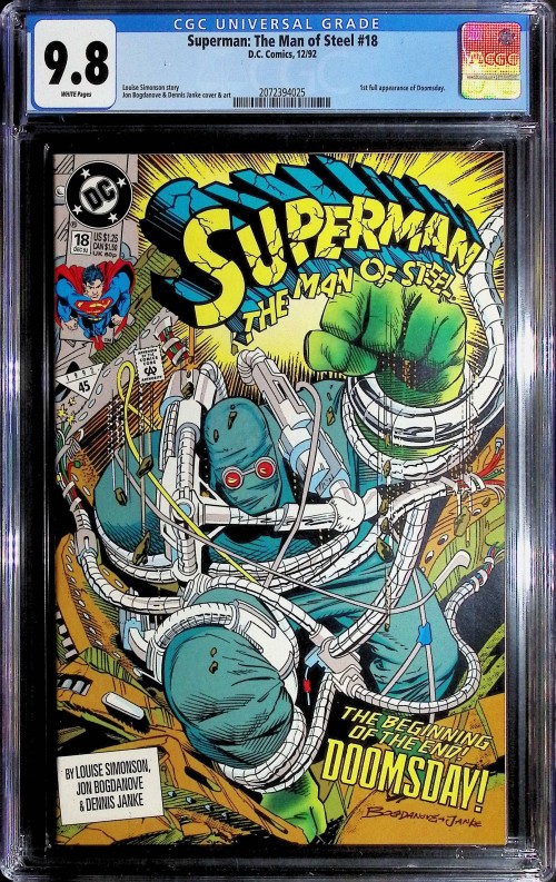 Superman Man of Steel #18 (1991) CGC 9.8