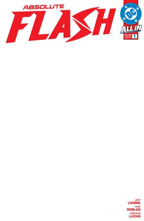 Absolute Flash #1 (2025) cover h blank variant