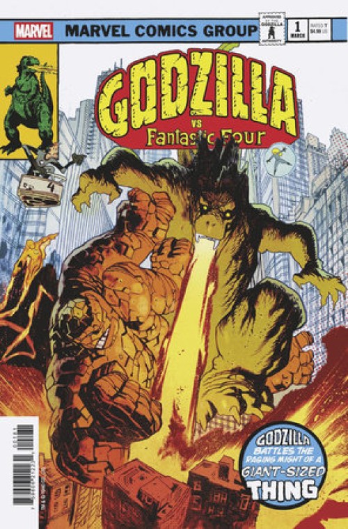 Godzilla Vs Fantastic Four #1 (2025) harren godzilla king of the monsters homage variant
