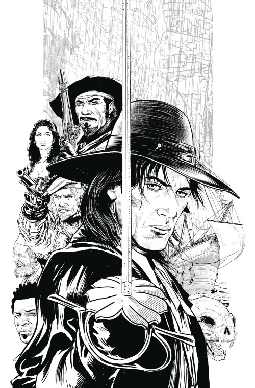 Solomon Kane The Serpent Ring #1 cover l zircher b&w virgin variant