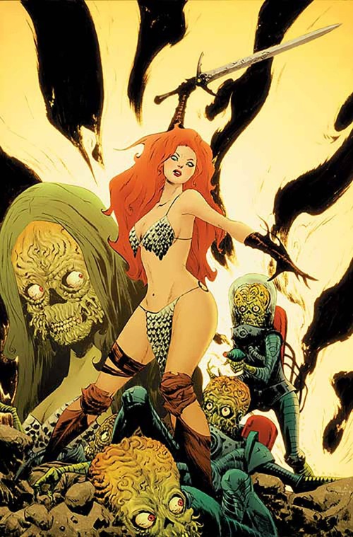 Red Sonja Attacks Mars #1 cover n lee virgin variant