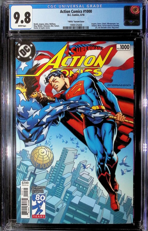 Action Comics #1000 (2016) 1970's variant CGC 9.8