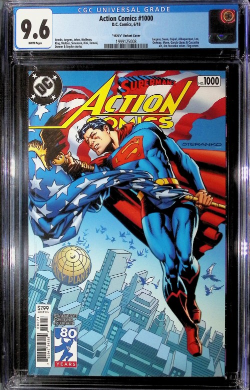 Action Comics #1000 (2016) 1970's variant CGC 9.6