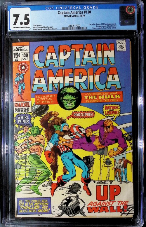 Captain America #130 (1968) CGC 7.5