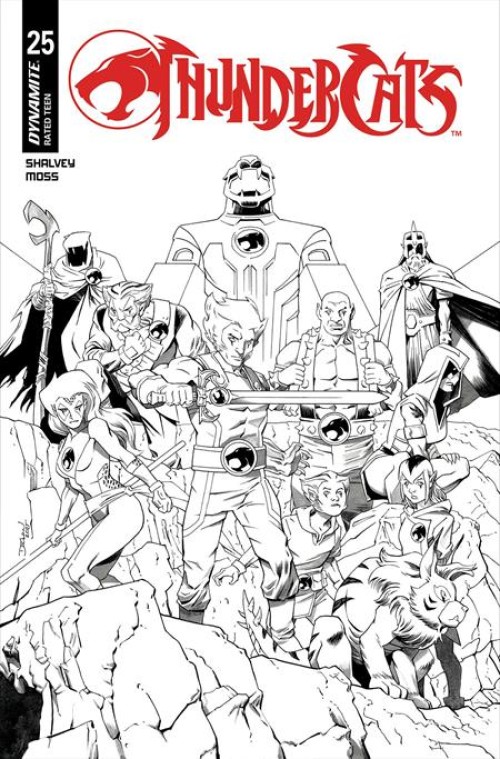 Thundercats #25 (2024) cover l shalvey line art variant