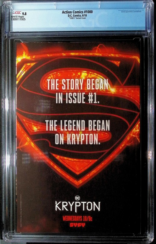 Action Comics #1000 (2016) 1990's variant CGC 9.8