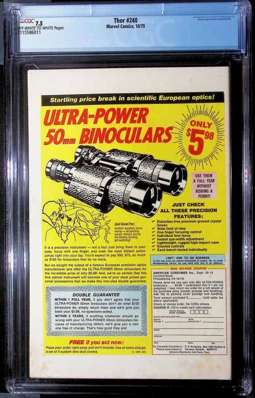 Thor #240 (1966) CGC 7.5