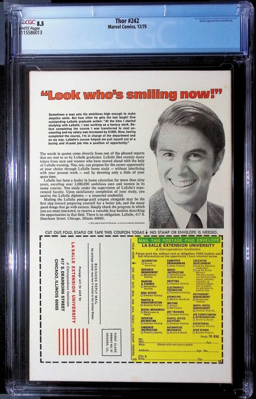 Thor #242 (1966) CGC 8.5