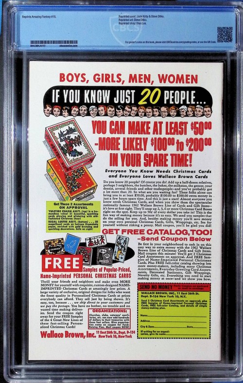 Amazing Fantasy #15 (1962) CBCS 9.8 Facsimile Edition