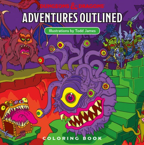 Dungeons & Dragons Adventures Outlined Coloring Book TPB