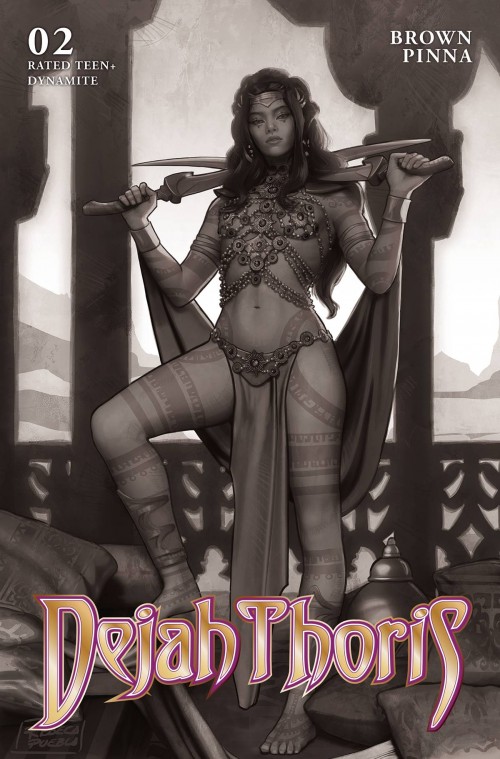 Dejah Thoris #2 (2023) cover o puebla b&w variant