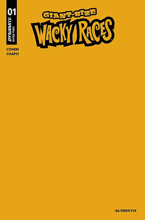 Giant-Size Wacky Races #1 cover k yellow blank variant