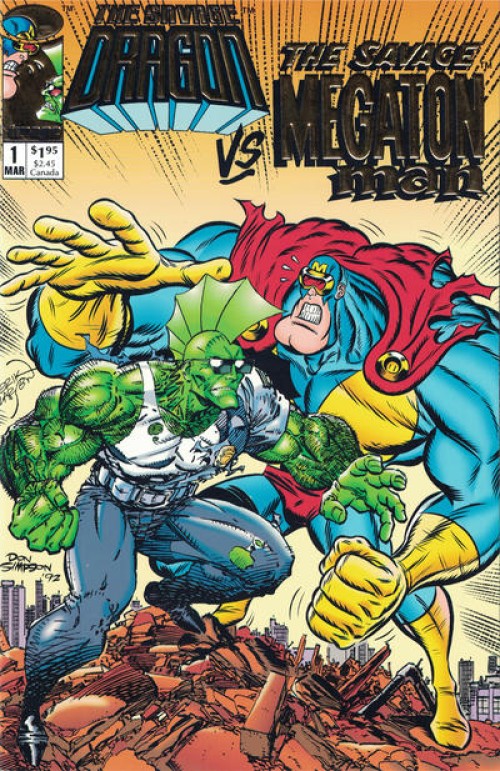 Savage Dragon vs Megaton Man #1 (1993) gold edition